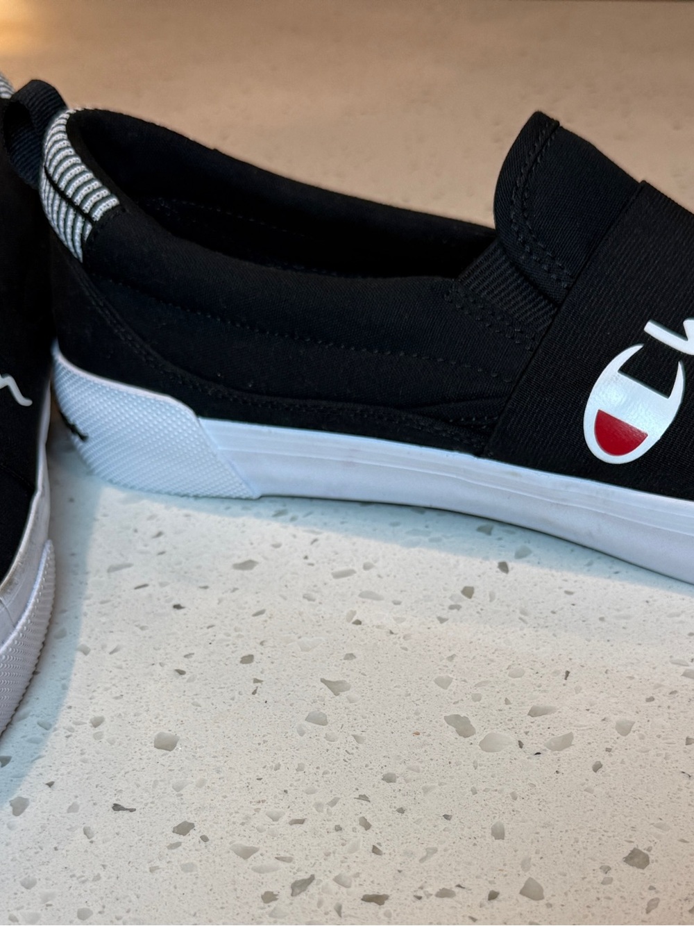 Champion Rally Mens’s Black Slip-On Sneakers